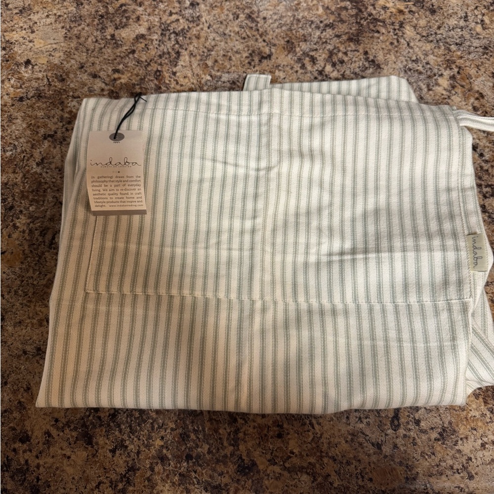 Indaba Green Striped Women's Apron